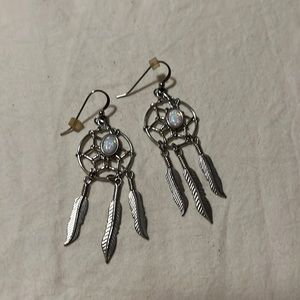 Dream Catcher Opal Earrings